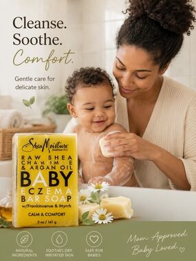 Pack 2 Shea Moisture Raw Shea Chamomile & Argan Oil Eczema Bar Soap Discontinued